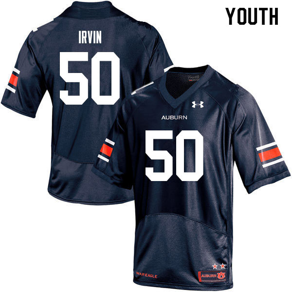 Youth #50 Jalil Irvin Auburn Tigers College Football Jerseys Sale-Navy